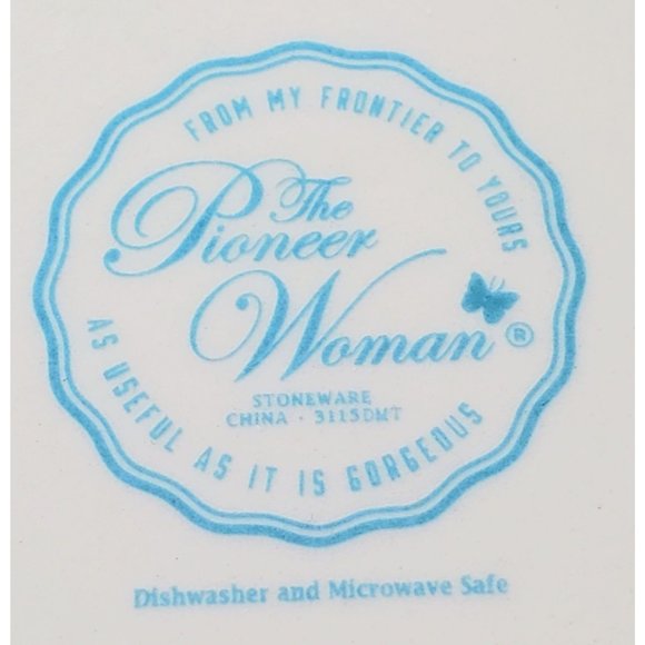 The Pioneer Woman Embossed Footed SWEET ROSE 6" Stoneware Cereal Bowl - Picture 6 of 6